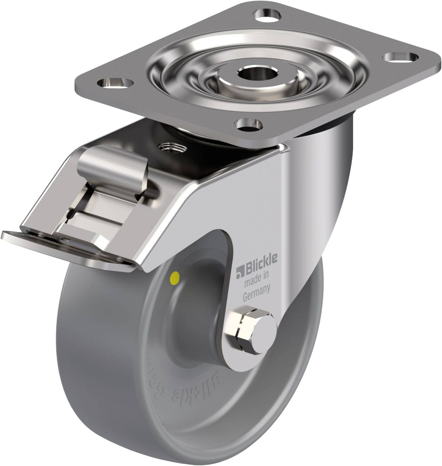 Blickle 879423 LX-PO 100G-FI-ELS Rozsdamentes acél forgógörgő KerékØ: 100 mm Teherbírás (max.): 250 kg 1 db