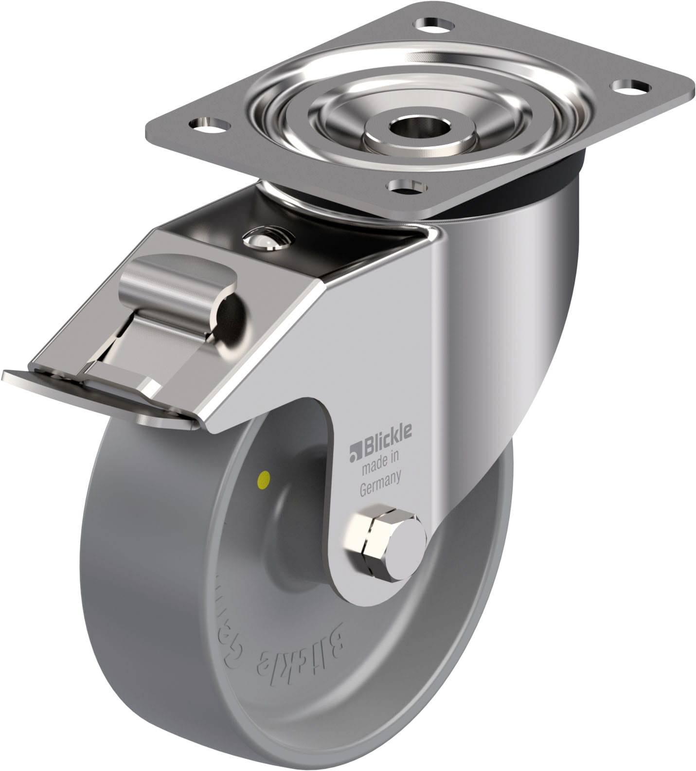 Blickle 945820 LX-PO 150G-FI-ELS Rozsdamentes acél forgógörgő KerékØ: 150 mm Teherbírás (max.): 400 kg 1 db