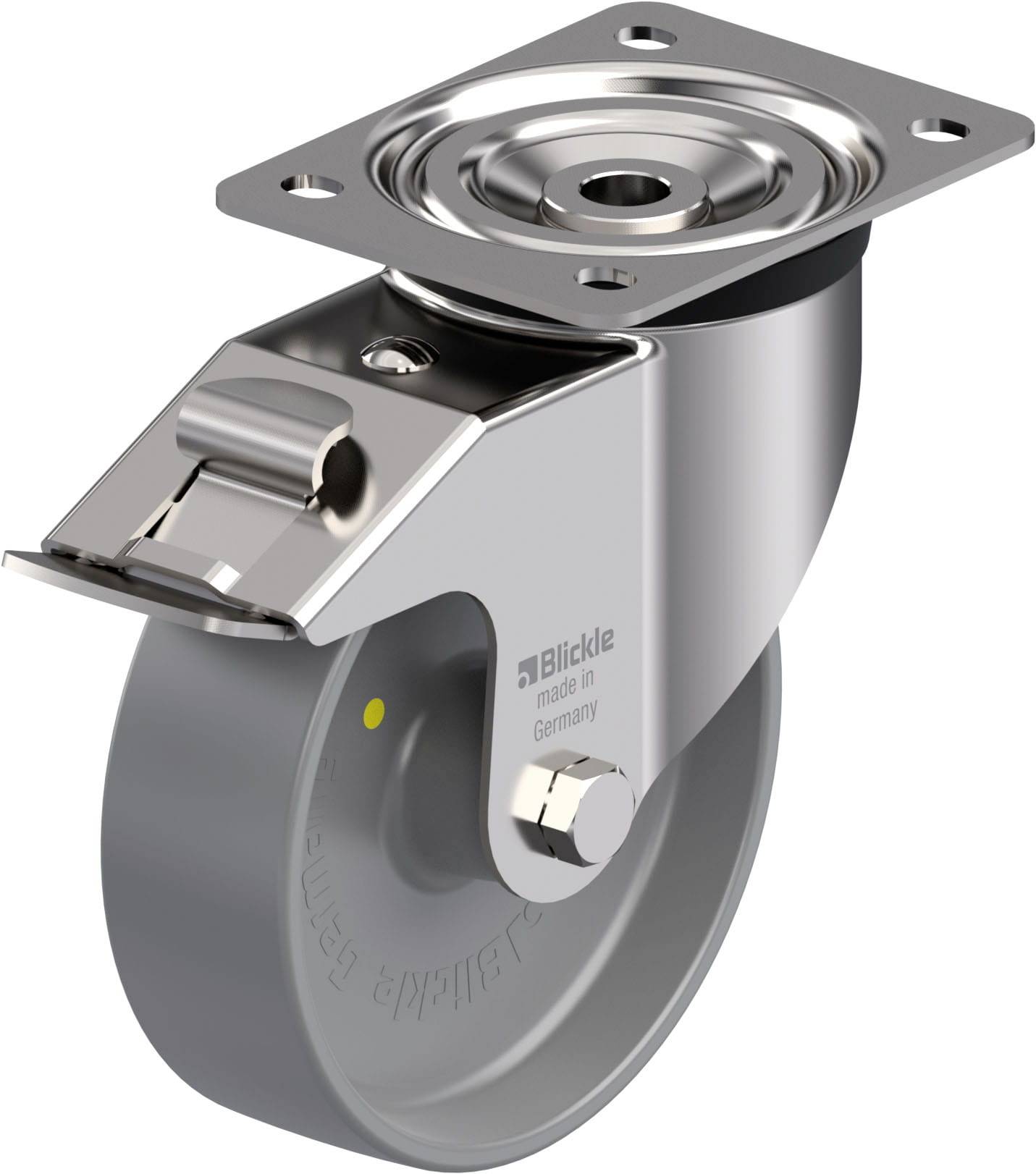 Blickle 945823 LX-PO 160G-FI-ELS Rozsdamentes acél forgógörgő KerékØ: 160 mm Teherbírás (max.): 400 kg 1 db