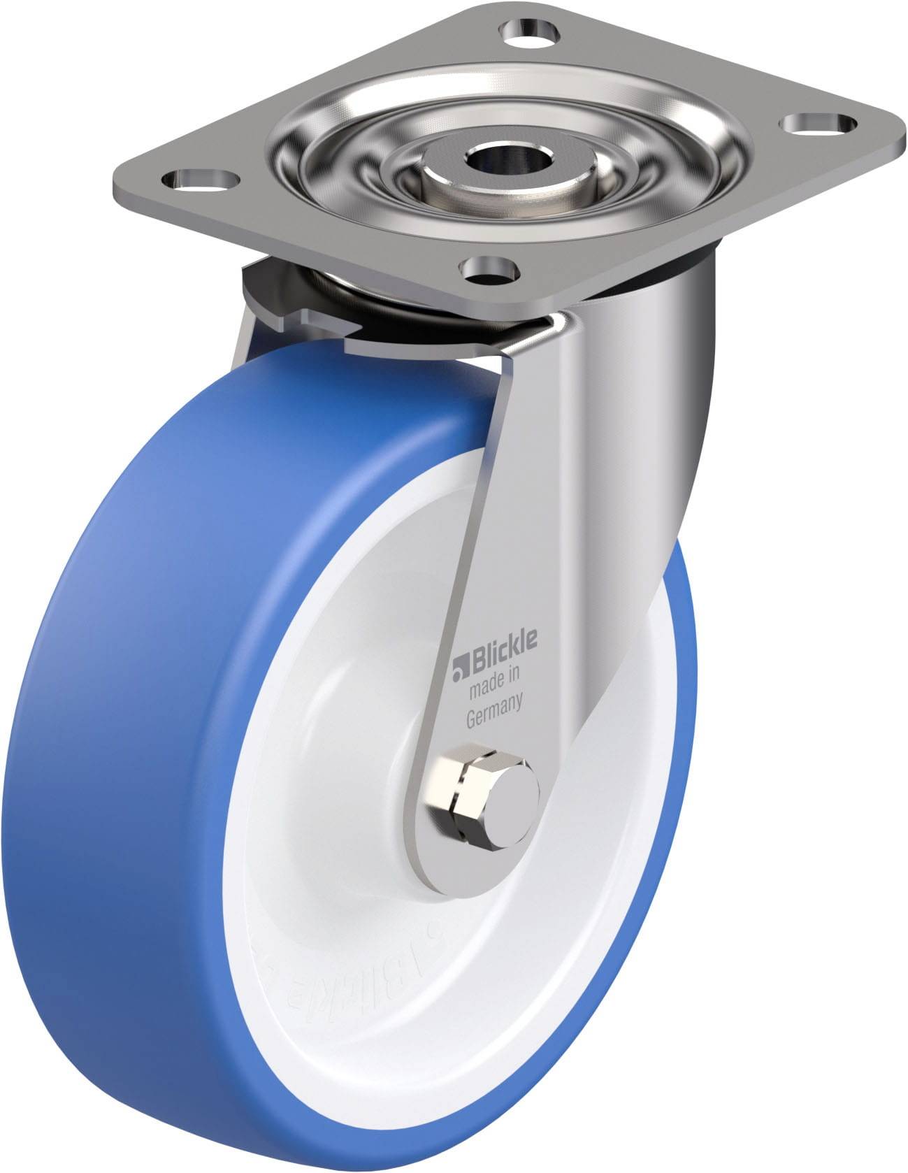 Blickle 937266 LX-POTHS 125XR Rozsdamentes acél forgógörgő KerékØ: 125 mm Teherbírás (max.): 250 kg 1 db