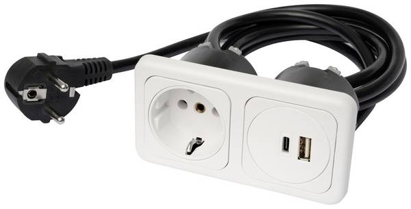 inprojal elektrosysteme 9016-118.81  Beépíthető dugalj  USB-C®-vel, USB töltőkimenettel, Power Delivery IP20 Fehér