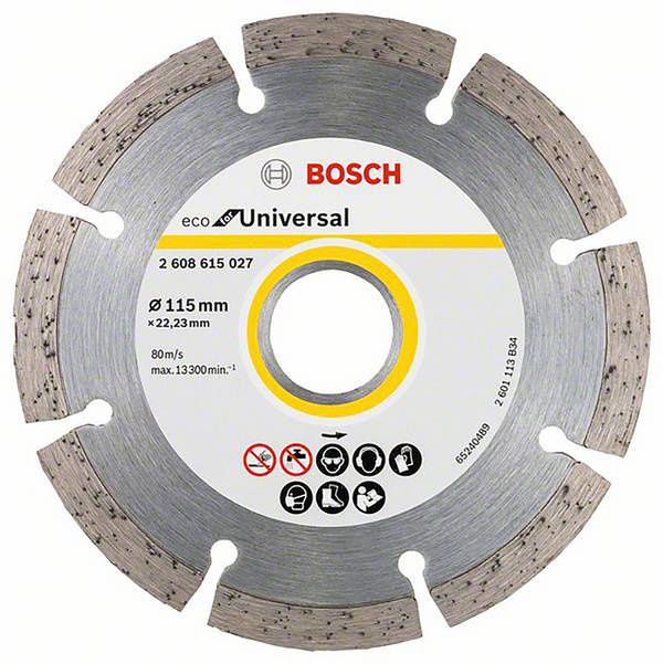 Bosch Accessories  2608615027  2608615027  Gyémánt bevonatú vágótárcsa  115 mm  1 db  Beton, Tégla, Mészkő, Tetőcserép