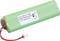 Grüner 7,2V 2000mAh NiMH akkumulátor kábellel és csatlakozóval. Az akkumulátoron lévő szöveg: 'Kern-KB-N-PCB-B NIMH 6HR-AA2000'.