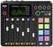'''RØDECaster Pro II''' Audió-termelési konzol kijelzővel, faderrel és színes gombokkal az audiokeveréshez és effektekhez.