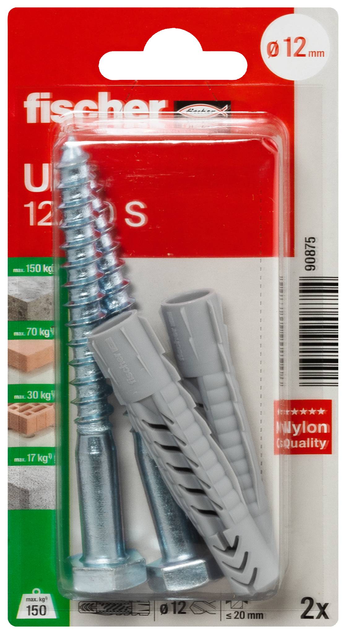 Fischer 090875 UX 12 x 70 S K NV Univerzális tipli 70 mm 1 készlet