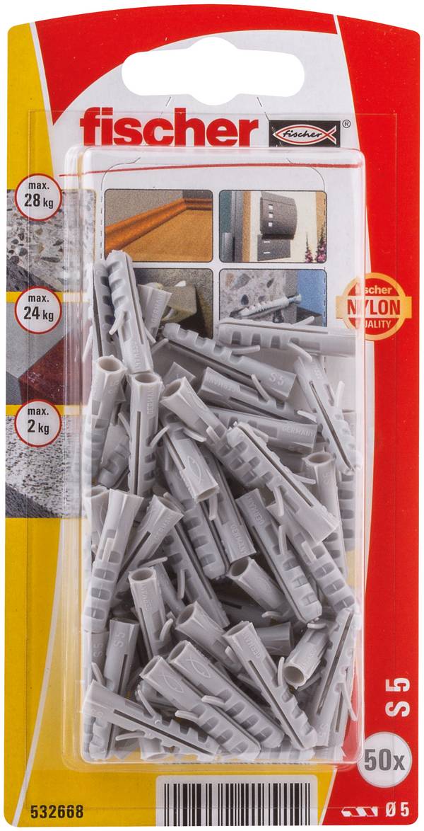 Fischer 532668 S 5 K NV Terpesztő tipli 25 mm 5 mm 1 készlet