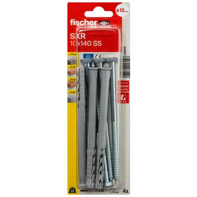 Fischer SXR 10x140 SS falitömítő csomag, 4 darab, piros és átlátszó blistercsomagolásban.