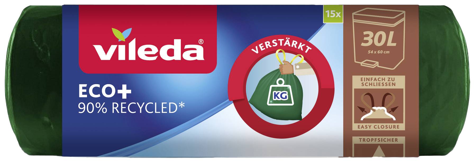 Vileda ECO+ 30L 172185 Szemeteszsák 30 l 15 db