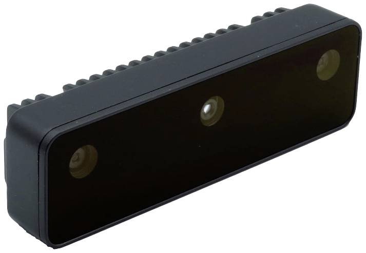 Fekete, téglalapú eszköz három kerek érzékelővel az elején, valószínűleg egy kamera vagy elektronikus felismerésre szolgáló szenzor.