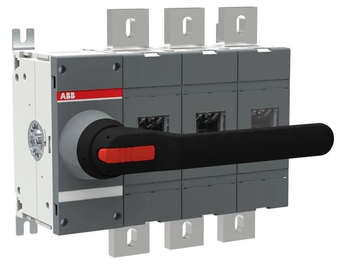 Elektromos terheléskapcsoló forgófogantyúval áramkörök biztonságos leválasztásához. Ipari alkalmazásokra alkalmas.