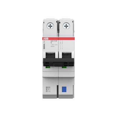 ABB kétpólusú áramkörvédő kapcsoló, S481 P 10 modell, C karakterisztika, 400/415V, 250/230A, elektromos biztosítékok részére.