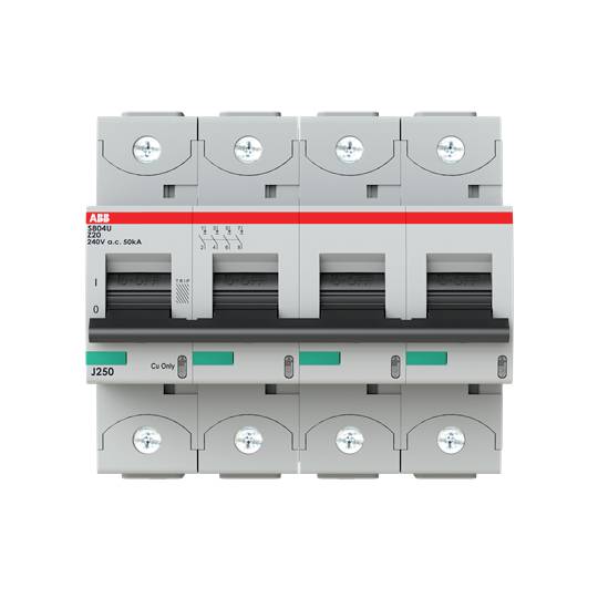 'Elektromos alkatrész több kapcsolóval és Abb-jelöléssel.'