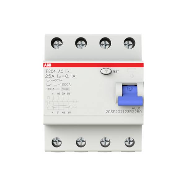 ABB 2CSF204123R2250 F204A-25/0,1L FI védőkapcsoló  A    25 A 0.1 A 400 V