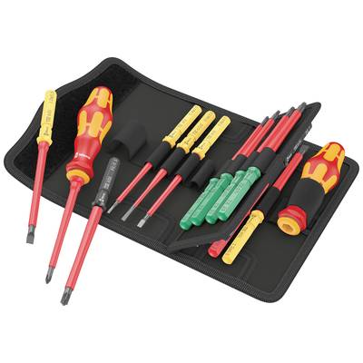 Wera 05006611001 Bit csavarhúzó VDE 17 részes Kereszthornyú Phillips, Kereszthornyú Pozidriv, TORX, Egyeneshornyú