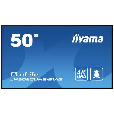Iiyama LCD 4K UHD IPS Digital Signage kijelző EEK: G (A - G) 125.7 cm (49.5 coll) 3840 x 2160 Pixel 24/7 Beégés elleni f