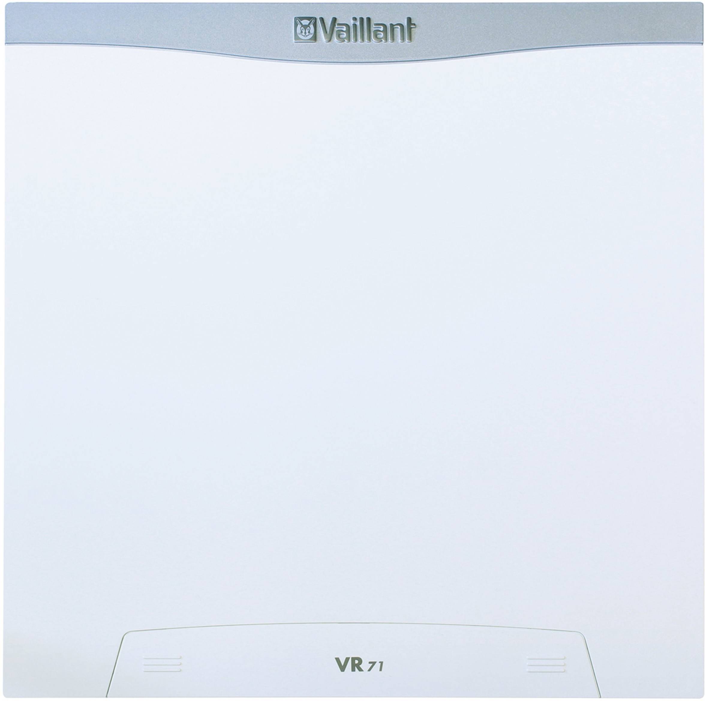 Egy Vaillant fűtőkészülék modul, VR 71-es modell, fehér háttér előtt.