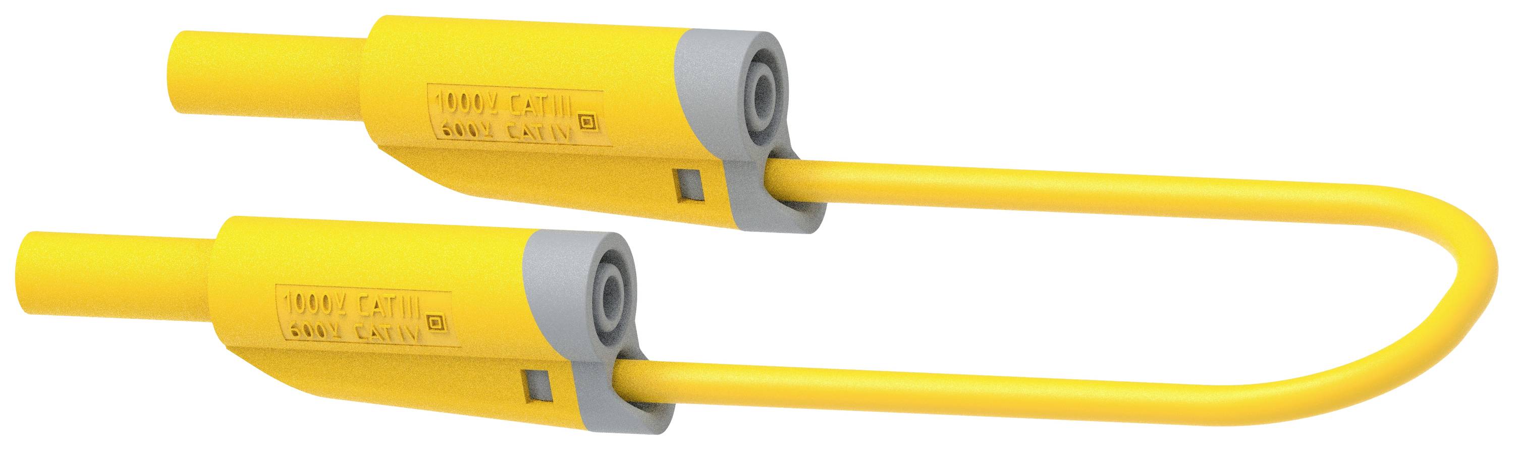 Electro PJP 2710-IEC-CD1-100J Mérővezeték lamellás dugó, 4 mm lamellás dugó, 4 mm 1.00 m Sárga 1 db