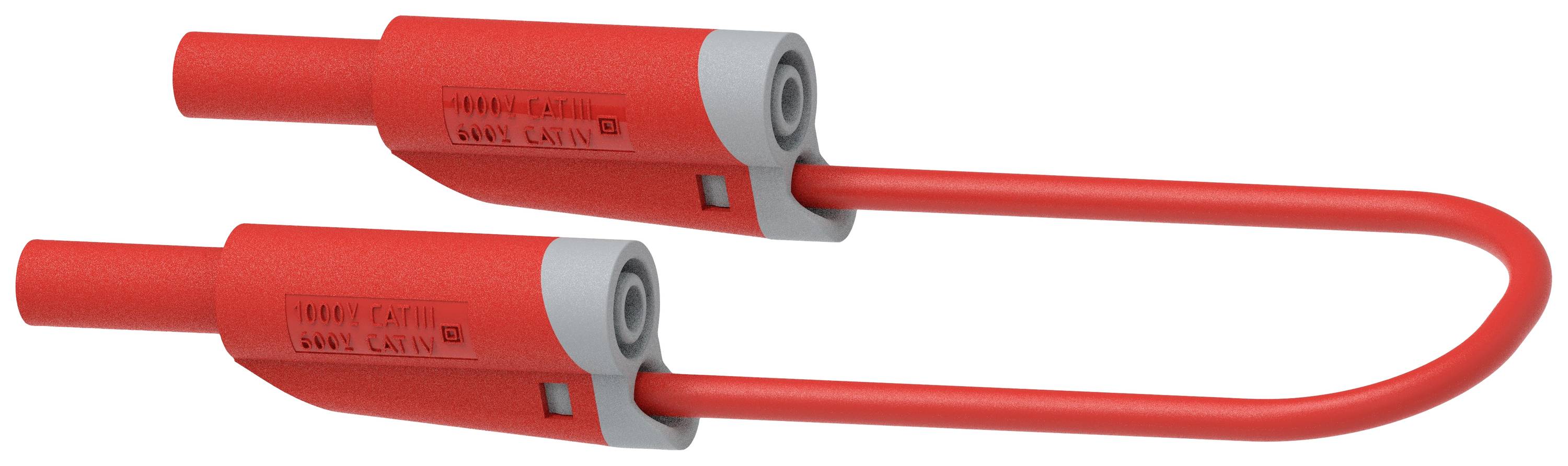 Electro PJP 2710-IEC-CD1-200R Mérővezeték lamellás dugó, 4 mm lamellás dugó, 4 mm 2.00 m Piros 1 db