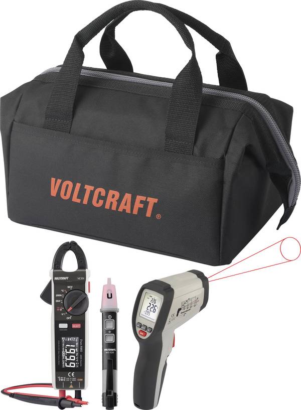 VOLTCRAFT Messgeräteset Klimatechnik Infra hőmérő   Optika 20:1 -40 - +800 °C Pirométer