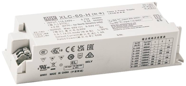 MEAN WELL XLC-60-48-B LED meghajtó 60.0 W 1 db