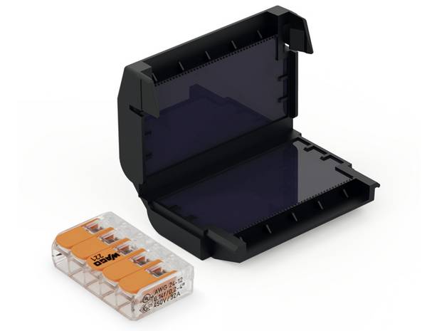 CellPack 407861 EASY-PROTECT/215 Gélbox összekötő kapocshoz hajlékony: 0.2-4 mm² merev: 0.2-4 mm²  1 db Fekete