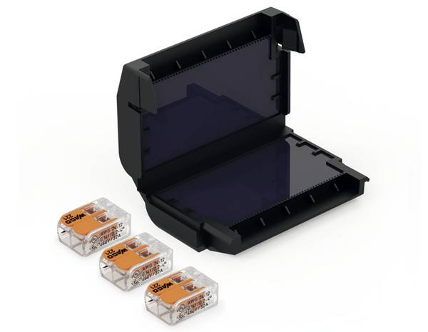 CellPack 407862 EASY-PROTECT/332 Gélbox összekötő kapocshoz hajlékony: 0.2-4 mm² merev: 0.2-4 mm² Pólusszám: 3 1 db Fekete darab