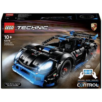 LEGO Technic Porsche 911 GT3 versenyautóépítő szett fekete és kék színben, távirányítási lehetőséggel, 10 éves kortól ajánlott.