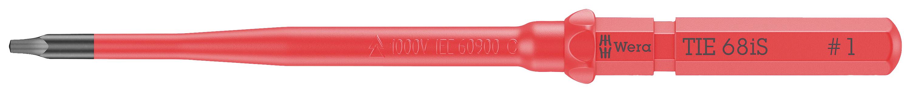 Wera Kraftform Kompakt VDE 68 iS # 1 x 157 mm TIE Villanyszerelő Belső négylap (Robertson) Cserélhető penge 1 mm