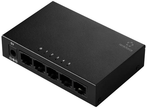 Renkforce RF-6385004 RF-6385004 Hálózati switch, RJ45 5 port 1 GBit/s