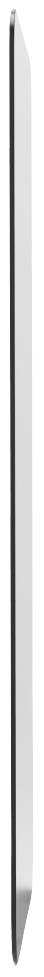 Egy fehér, négyszögletes tárgy, oldalról nézve, keskeny szélességgel.