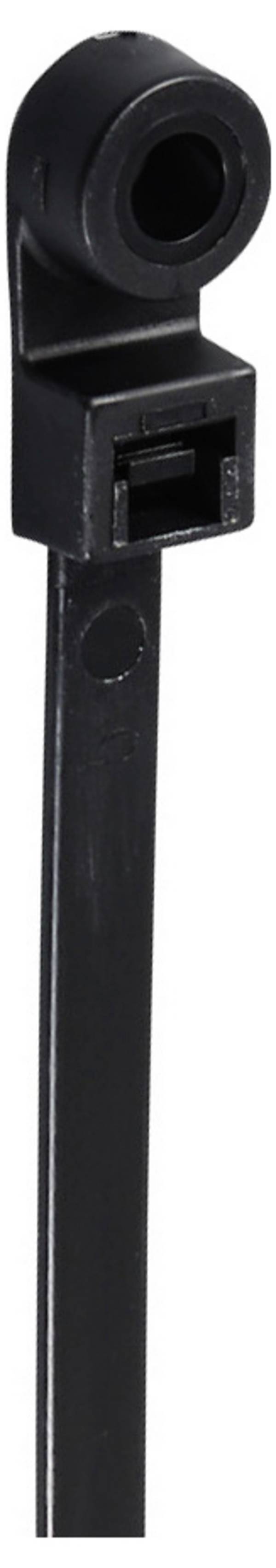 TRU COMPONENTS TC-12814176 Kábelkötöző 400 mm 7.6 mm Fekete Csavaros foglalattal, UV időjárásálló 100 db