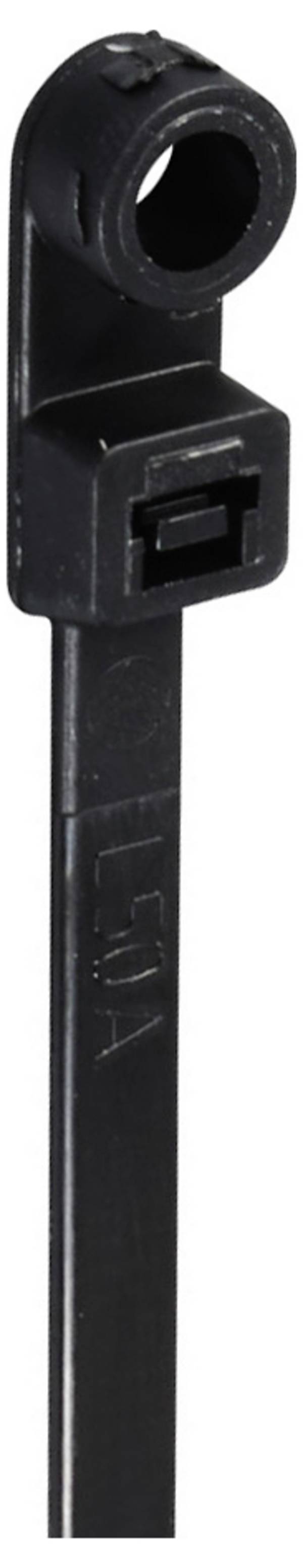 TRU COMPONENTS TC-12814208 Kábelkötöző 200 mm 4.8 mm Fekete Csavaros foglalattal, UV időjárásálló 100 db