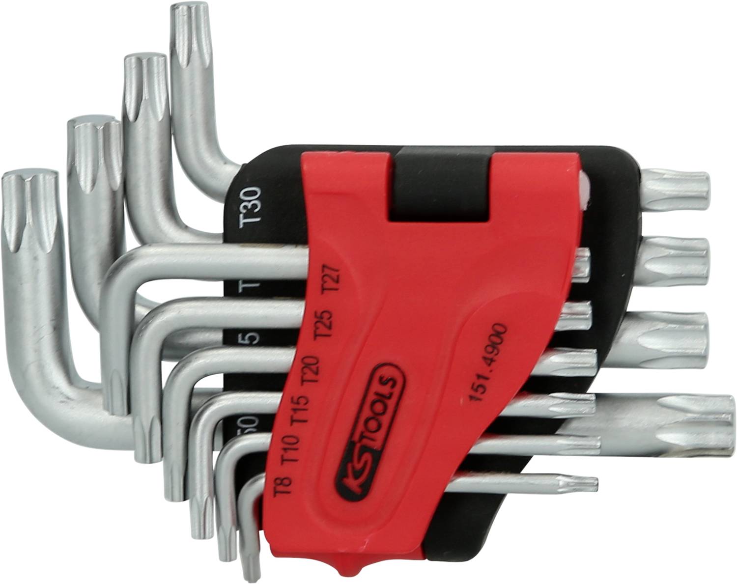 KS Tools 151.4900 TX Hajlított csavarhúzó készlet T 8, T 10, T 15, T 20, T 25, T 27, T 30, T 40, T 45, T 50 10 részes
