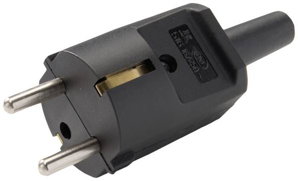 Martin Kaiser 516/sw Védőérintkezős dugó Poliamid 6  250 V Fekete IP20