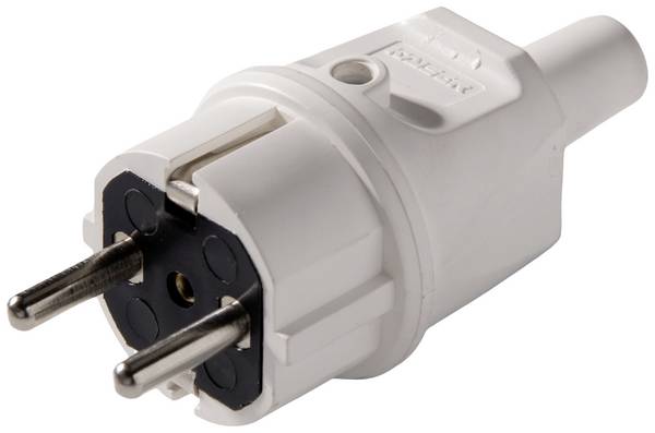 Martin Kaiser 514/kws Védőérintkezős dugó PVC  250 V Vízkőfehér IP44