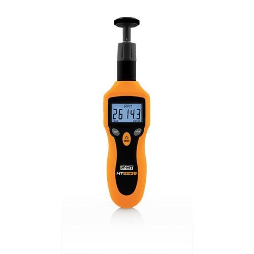 HT Instruments 1003785-DAkkS Fordulatszámmérő Kalibráció (DAkkS) mechanikus, optikai 20 - 29999 fordulat/perc 10 - 99999 fordulat/perc