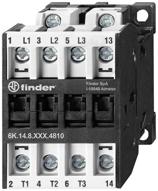 Finder 6K.14.8.024.4710 Ipari relé  3 záró, 1 nyitó 4 kW 24 V/AC 10 A Segédérintkezővel Alkalmas a következő márkához (relé): Finder darab 1 db