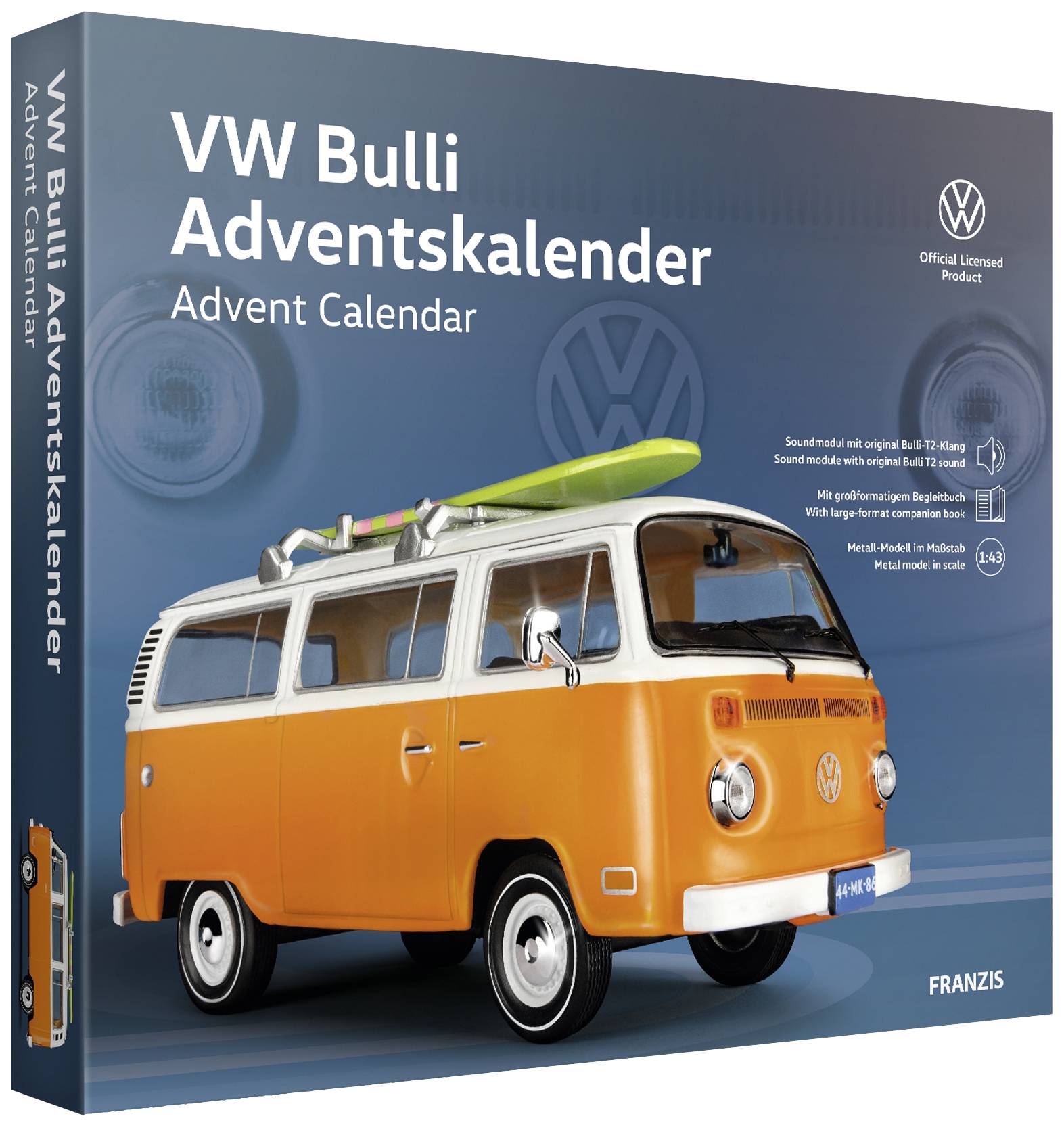 FRANZIS VW Bulli Építőkészletek Adventi naptár Korosztály 14 éves kortól