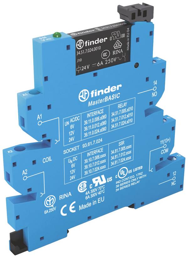 Finder 39.11.8.230.0060 Csatoló relé 230 V/AC 6 A 1 váltó 1 db