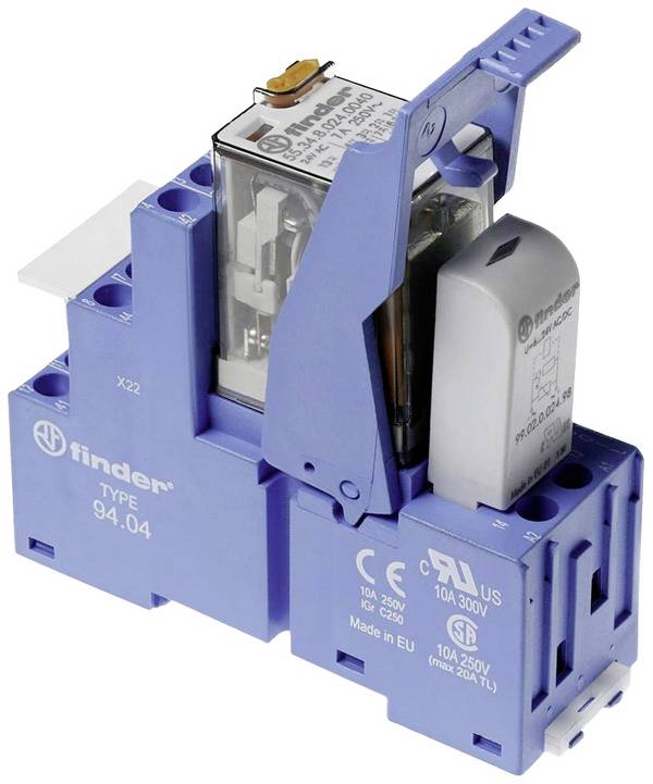 Finder 58.34.8.012.0060 Csatoló relé 12 V/AC 7 A 4 váltó 1 db