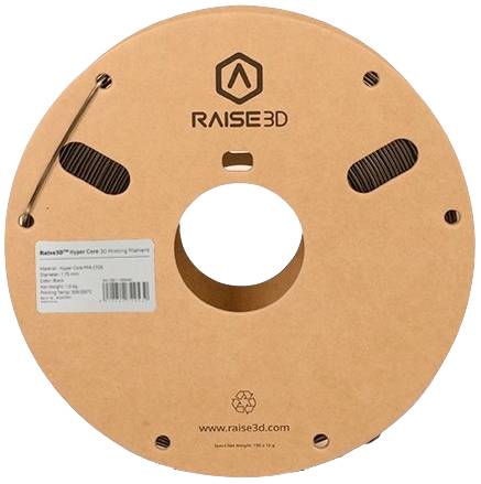 Egy Raise3D márkájú 3D-nyomtató filament tekercs, papírtárcsán. Szín: Szürke. Tömeg: 1 kg.