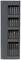 Egy fekete szerszámosláda, amelyben négy sorban több cserélhető csavarhúzóbit található különböző méretekben és formákban.