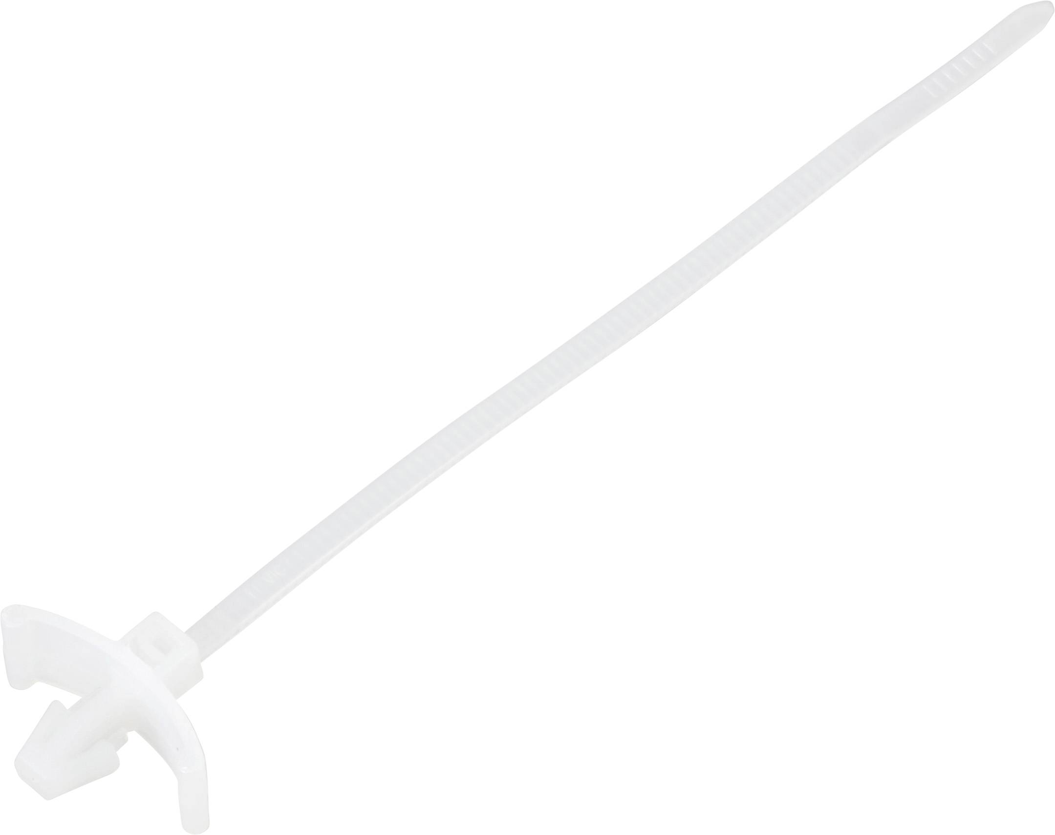 TRU COMPONENTS TC-13030668 TC-WM-100-2.5-N Kábelkötöző 100 mm 2.5 mm Natúr Pillangózárral, Vegyszerállóság 100 db