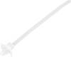 TRU COMPONENTS TC-13030684 TC-WM-130-4.8-N Kábelkötöző 130 mm 4.8 mm Natúr Pillangózárral, Vegyszerállóság 100 db