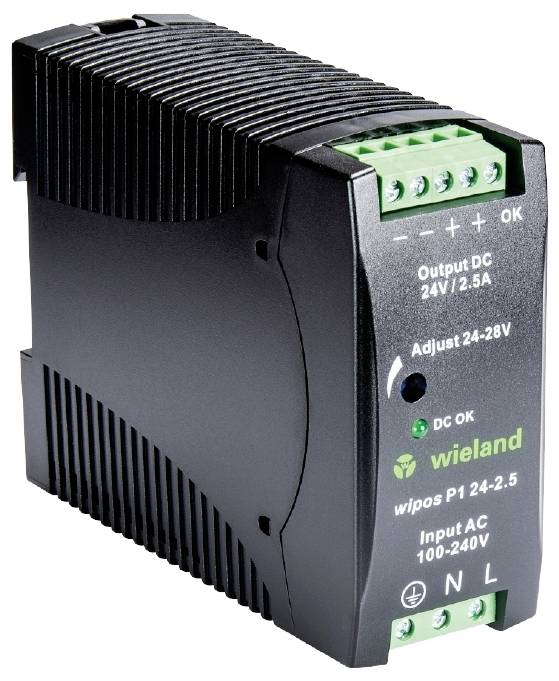 Wieland Electric 81.000.6120.0 Kapcsolóüzemű tápegység 24 V 2.5 A 60 W Tartalom, tartalmi egységek rendelésenként 1 db