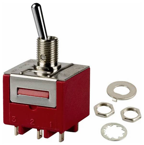 C & K Switches  9201SH3ZQE  Toggle Switch 9000 Series    120 V/AC, 28 V/DC  6 A  2 x BE/BE      1 db  ömlesztett