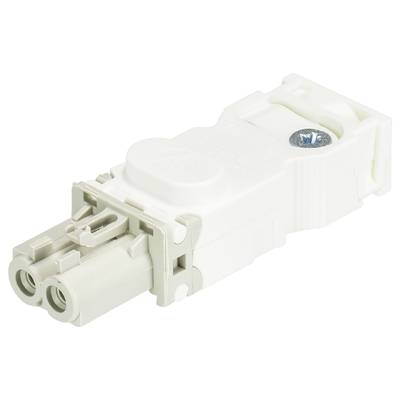Egy fehér elektromos kapcsoló két csatlakozási ponttal és egy csavarral a felső részén, amelyet elektromos szerelésekhez használnak.