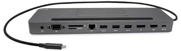 i-tec USB-C® dokkoló állomás I-TEC USB-C Metal Dock + Netzteil 100W-0