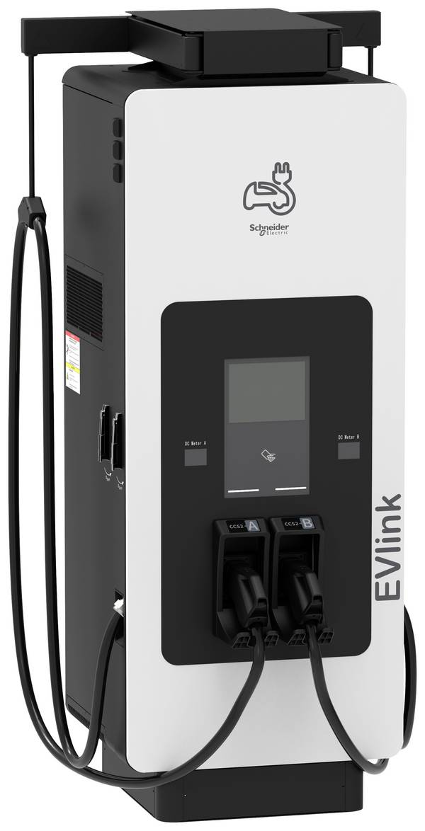 Schneider Electric  Töltőállomás 2. típus 4. üzemmód 300 A Csatlakozók száma 2 x 150 kW RFID