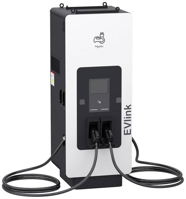 Schneider Electric  Töltőállomás 2. típus  300 A Csatlakozók száma 2 x 150 kW RFID